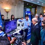 Prime Minister Muhammad Shehbaz Sharif visits different stalls set up by young entrepreneurs during "Investor's Connect & Networking" event