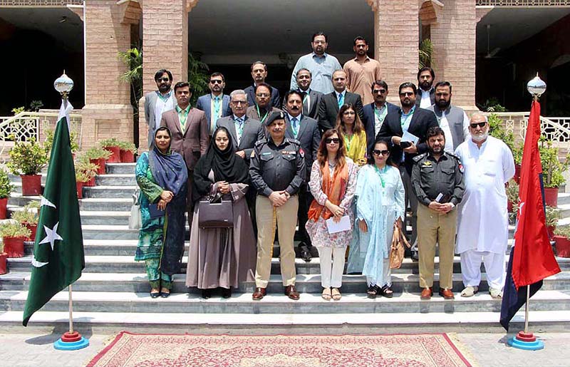 Group photo of the participants of 37th Mid -Career Management Course with the Inspector General Khyber Pakhtunkhwa Police, Akhtar Hayat Khan