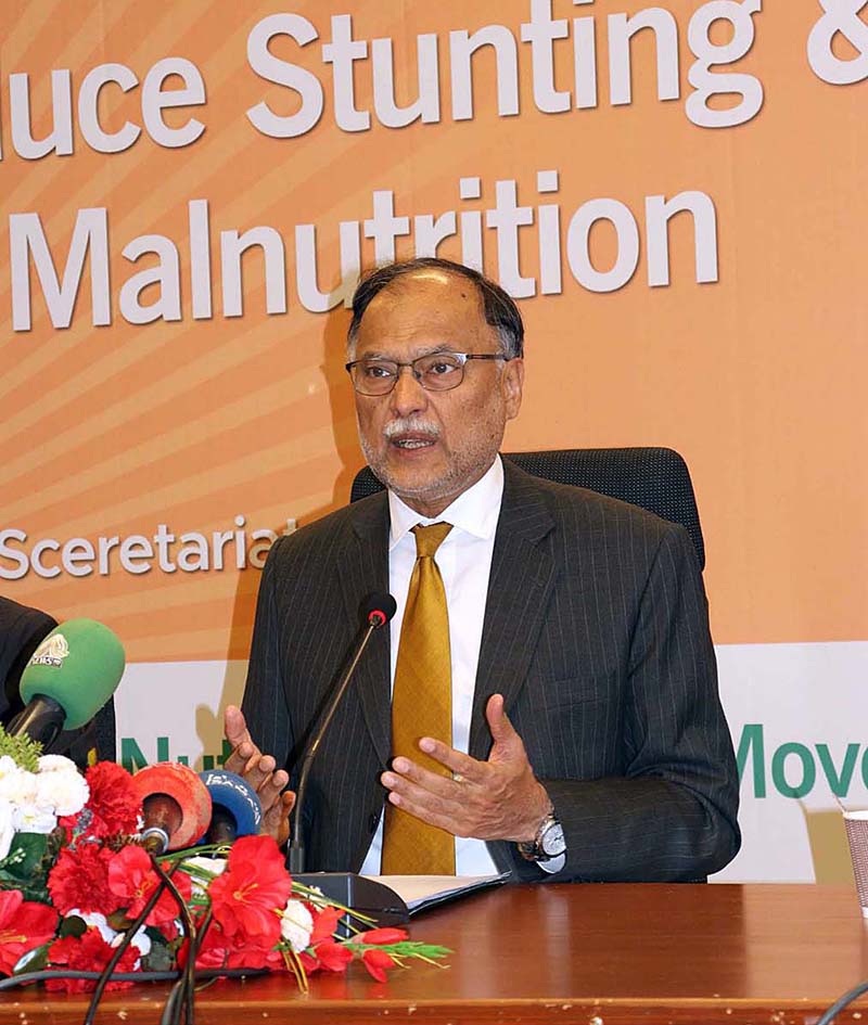 The Planning Minister Professor Ahsan Iqbal launches “National Multi-sectoral Nutrition to Reduce Stunting & Other Forms of Malnutrition” worth Rs8.5 billion under Pakistan Nutrition Initiatives (PANI)