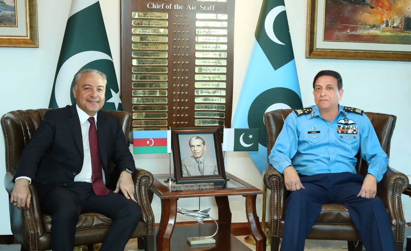 Azerbaijan President's Advisor calls on Air Chief, lauds PAF professionalism