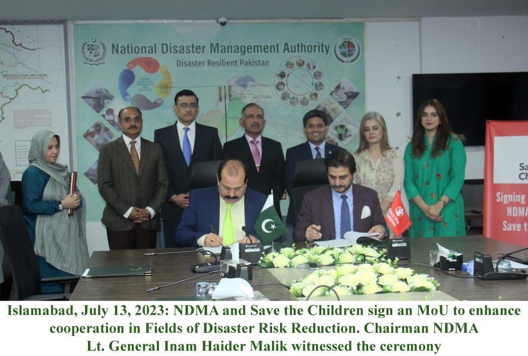 NDMA, Save the Children signed MoU to strengthen disaster risk reduction