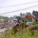 Heavy machinery being used to construct new lanes on Islamabad Expressway for smooth traffic flow
