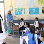 Caretaker Federal Minister for Education and Professional Training Madad Ali Sindhi conducted a surprise visit to Islamabad Model School F-6/3