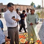 DG Sports and Youth Affairs Punjab Dr. Asif Tufail being briefed about construction work of Tehsil Sports Complex during his two days visit to Sargodha Division