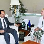 EU Ambassador Dr. Riina Kionka called on caretaker Federal Minister for Health Dr. Nadeem Jan