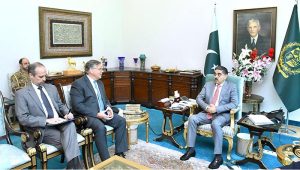 U.S. Ambassador to Pakistan Mr. Donald Blome calls on the caretaker Prime Minister Anwaar-ul-Haq Kakar