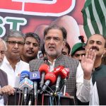 A large number of people participates in rally under the leadership of Advisor to the Prime Minister on Kashmir Affairs and Gilgit Baltistan Qamar Zaman Kaira from Radio Pakistan Chowk to Parliament House to mark the Youm-e-Istehsal (Exploitation Day), Jammu Kashmir falling on 5th August. The day marks the completion of four years since India's illegal action of revoking the special status of Indian Illegally Occupied Jammu Kashmir (IIOJK)