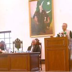 President Dr. Arif Alvi addressing Graduation Ceremony of NMC at National School of Public Policy