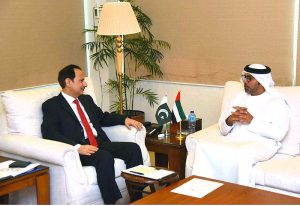 Ambassador of the United Arab Emirates, Hamad Obaid Ibrahim Salim Al-Zaabi called on Caretaker Federal Minister for Health Dr. Nadeem Jan