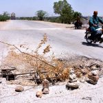A view of damaged bridge on Bypass Road near Otha Chowk may cause any mishap and needs the attention of concerned authorities