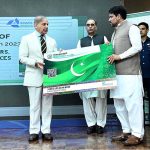 Prime Minister Muhammad Shehbaz Sharif addressing a ceremony to launch the website and app “Pakistan Code''