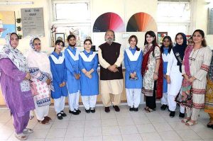 Caretaker Federal Minister Madad Ali Sindhi paid a surprise visit to Islamabad College for Girls ICG F-6/2