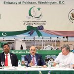 Ambassador Masood Khan in a meeting with Pak-American Christian leaders from across the United States, led by Aaron Bashir, who represented Christian community, Human Rights Organizations and political leaders