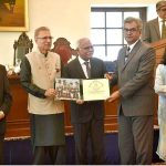 President Dr. Arif Alvi distributes certificates among the participants of Graduation Ceremony of NMC at National School of Public Policy