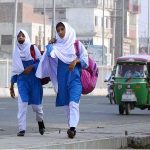 Students going back to school after summer vacations