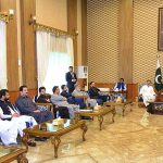 A delegation from Balochistan led by Sahibzada Muhammad Khan called on caretaker Prime Minister Anwaar-ul-Haq Kakar.