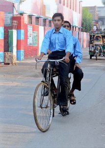 Students going back to school after summer vacations