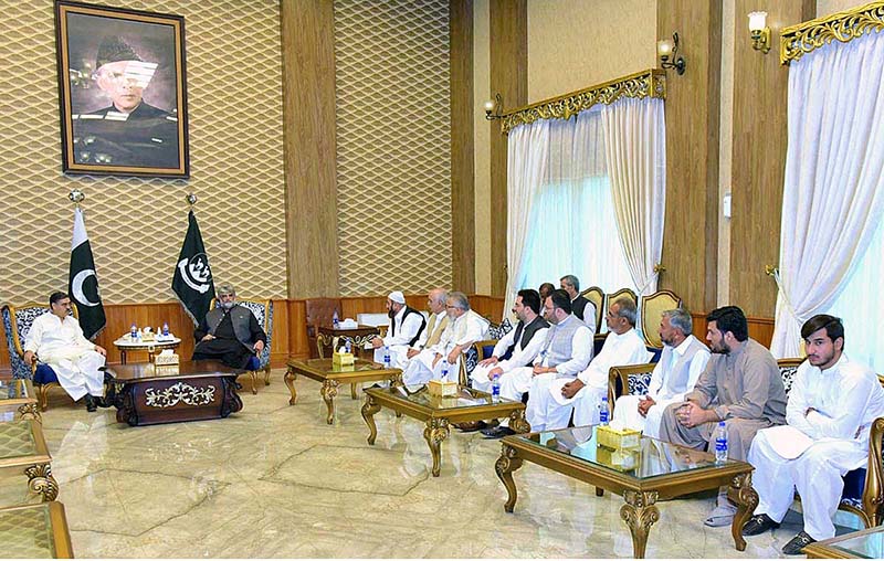 A delegation from Balochistan led by Sahibzada Muhammad Khan called on caretaker Prime Minister Anwaar-ul-Haq Kakar