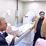 Chairman Pakistan People's Party and Foreign Minister Bilawal Bhutto Zardari visiting after inauguration of Sindh Institute of Urology and Transplantation (SIUT) Medical Complex Sukkur