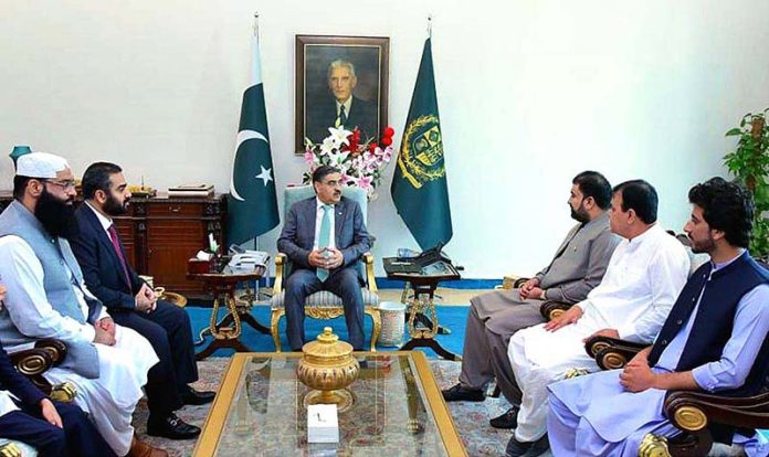 A delegation from Balochistan comprising Senator Sarfraz Bugti and Mir Khalid Lango called on Caretaker Prime Minister Anwaar-ul-Haq Kakar