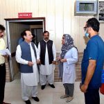 Caretaker Federal Health Minister Dr. Nadeem Jan visit the PIMS Hospital to check the health facilities.