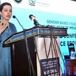 Mushaal Hussein Mullick, Special Assistant to Prime Minister on Human Rights and Women Empowerment addressing during National Conference of Service Providers Gender Based Violence: From Legislation to Implementation