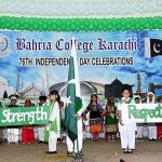 The Independence Day is being celebrated by students of Bahria College Karachi