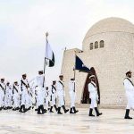 Pakistan Navy takes over duties of Ceremonial Guard at Mazar-e-Quaid on 76th Independence anniversary