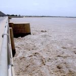 Flood water in the Indus River is continuously increasing at Jamshoro