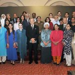 Honourable Justice Supreme Court of Pakistan, Syed Mansoor Ali Shah in a group photograph with other participants during National Conference of Service Providers Gender Based Violence: From Legislation to Implementation