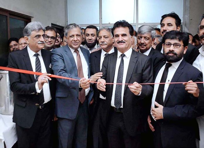 Federal Minister for Law and Justice Senator Azam Nazir Tarar along with SAPM on Interior and Legal Affairs Attaullah Tarar inaugurated the Extended Blocks of Islamabad Bar Council Complex at Federal Judicial Complex