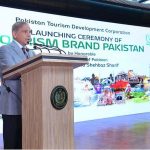 Prime Minister Muhammad Shehbaz Sharif addresses the launching ceremony of Pakistan's tourism brand 'Salam Pakistan