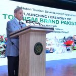 Prime Minister Muhammad Shehbaz Sharif addresses the launching ceremony of Pakistan's tourism brand 'Salam Pakistan'