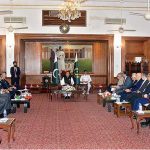 President Dr. Arif Alvi chairing a meeting with representatives of banking industry to review progress on initiatives for financial inclusion, gender equality and issues of banking sector at Sindh Governor House
