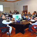 Federal Ombudsman of Pakistan Ejaz Ahmed Qureshi presiding over meeting of heads of Federal Government Agencies/Departments including WAPDA, Sui Gas, Postal Service and others at South Punjab Secretariat