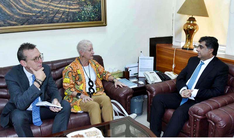 Dr. Riina Kionka, Ambassador of European Union to Pakistan calls on Dr. Gohar Ejaz, Caretaker Federal Minister for Commerce & Industries in Ministry of Commerce and congratulates him for assuming portfolio