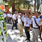Chinese delegation paying tribute to their relatives who loss their lives during the construction of Karakoram Highway (1959-77) during their visit to Chinese Graveyard Daniyor