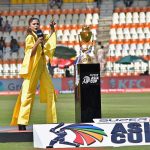 Pakistani singer Aima Baig performs on the stage during the opening ceremony of the First match of Asia Cup 2023 between Pakistan and Nepal at Multan Cricket Stadium