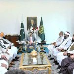 A delegation of Jamiat Ulema-e-Islam led by Senator Maulana Abdul Ghafoor Haideri called on caretaker Prime Minister Anwaar-ul-Haq Kakar