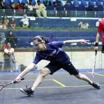 Players in action during 1st Asian junior super series organized by Pakistan Squash Federation at Mushaf Squash Complex