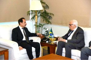 Brazilian Ambassador calls on Caretaker Federal Health Minister Dr. Nadeem Jan-Discusses Mutual cooperation