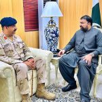 DG Anti-Narcotics Force Major General Muhammad Aniq Ur Rehman Malik calls on Caretaker Federal Minister for Interior and Anti-Narcotics Sarfraz Ahmad Bugti