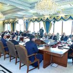 Caretaker Prime Minister Anwaar-ul-Haq Kakar chairs the first meeting of the Federal Cabinet