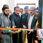 Minister Law & Prosecution Gilgit-Baltistan Syed Sohail Abbas, Chief Secretary Gilgit-Baltistan Mohyuddin Ahmad Wani and IGP GB Afzal Mehmood Butt inaugurating the Public library at old Jail Kashrote