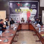 Engr. Waqar Mengal presiding during a seminar regarding Youm-e-Istehsal at Quetta Press Club organized by Youth Forum Kashmir