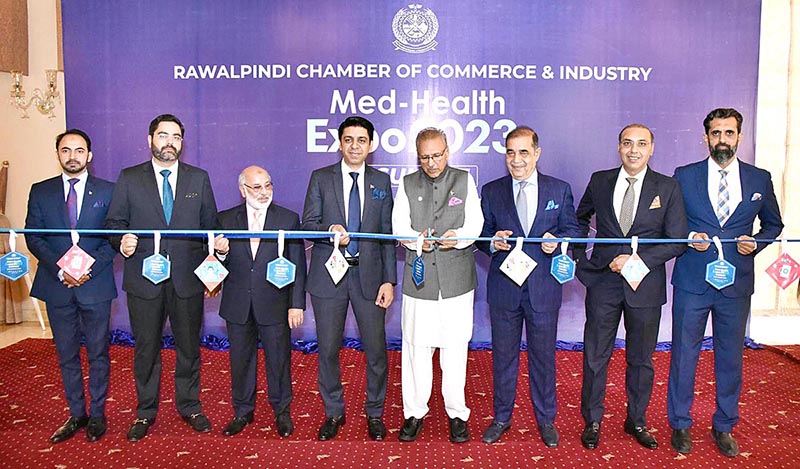 President Dr. Arif Alvi inaugurating the MED-Health Expo and Summit