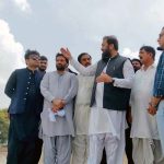 Governor of Punjab Muhammad Balighur Rehman, is inspecting the water situation and raw area at Sutlej River
