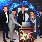Federal Minister for Planning, Development and Special Initiatives, Prof. Ahsan Iqbal along with Special Assistant to Prime Minister on Youth Affairs Shaza Fatima Khawaja launching Venture Capital Fund at Ministry of Planning