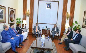 A delegation of Pakistan People's Party called on caretaker Prime Minister Anwaar-ul-Haq Kakar