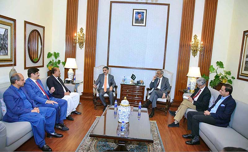 A delegation of Pakistan People's Party called on caretaker Prime Minister Anwaar-ul-Haq Kakar